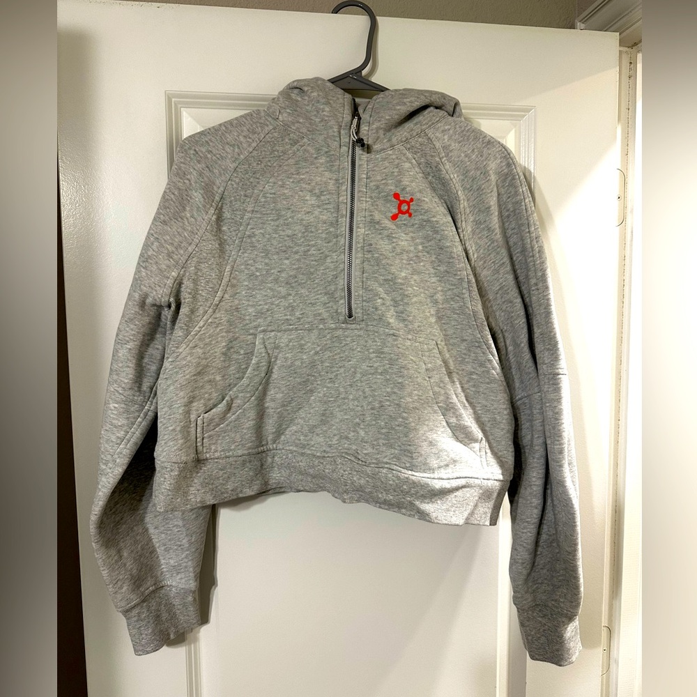 Orangetheory X Lululemon Cropped Scuba 3/4 Zip Hoody M/L Size